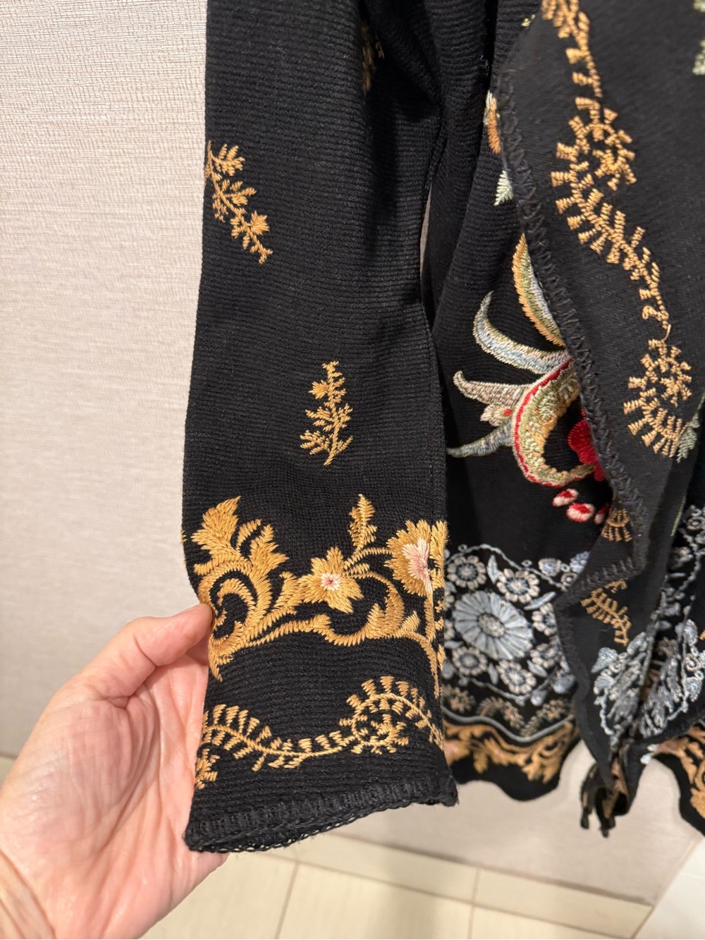 New w Tags Johnny Was Biya Leto Duster Black Small Floral Boho Hard to Find - Picture 10 of 16